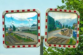 Corner mirror by Norbert Sülzner