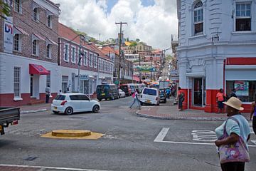 Straatbeeld van St.George's (Grenada) van t.ART