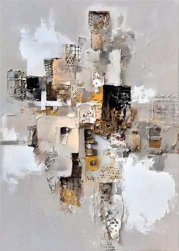 Art moderne, abstrait, minimaliste, wabi-sabi et doré