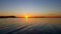 Zonsondergang bij het veluwemeer 