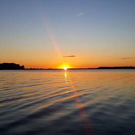 Zonsondergang bij het veluwemeer  van Aalt Hofman