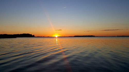 Zonsondergang bij het veluwemeer 