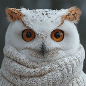 Schneeeule im Winterkleid