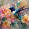 Whispering Wings – Kolibrie in Bloesemlicht van Danny van Eldik - Perfect Pixel Design