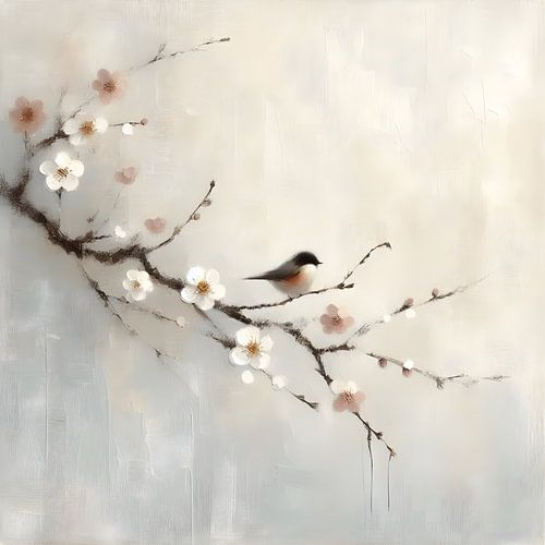 Bloesemtak met Vogel