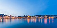 Luzern bei Nacht von Werner Dieterich Miniaturansicht