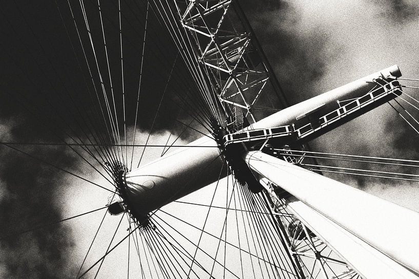 London Eye schwarz-weiß von Erik Juffermans