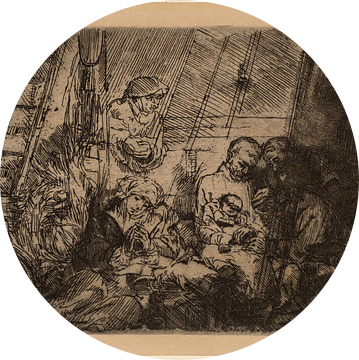 Rembrandt van Rijn  De besnijdenis in de stal