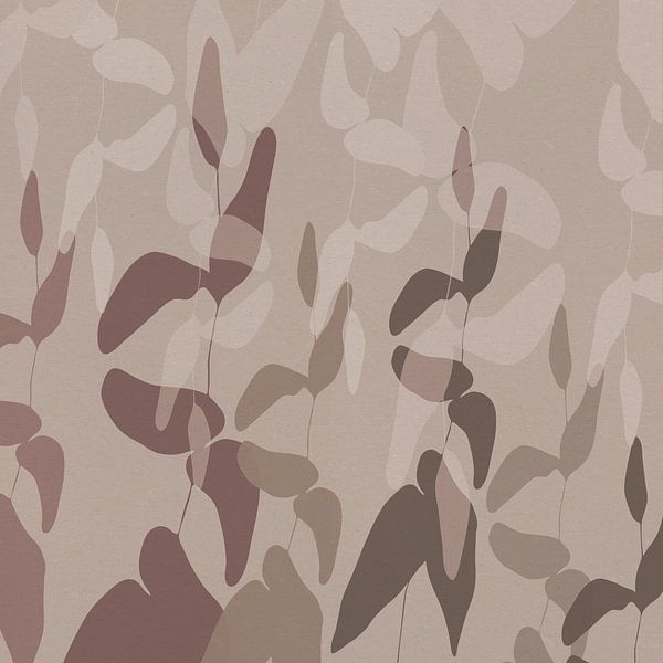 Botanische kunst in neutrale aardetinten nr. 8 van Dina Dankers