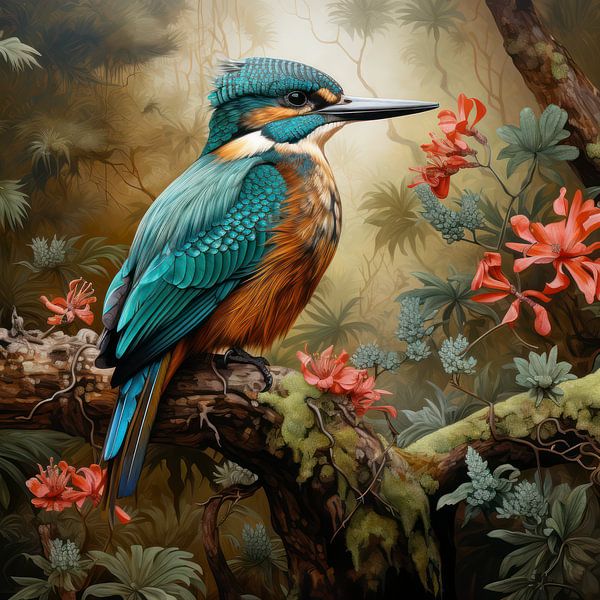 Kingfisher drawing by Ellen Reografie