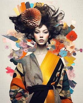 Portrait "Fashion collage" by Carla Van Iersel