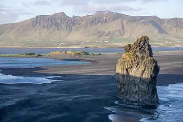 Uitzicht over de zwarte stranden van IJsland van Reis Genie