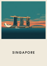Singapore – Reisposter uit het midden van de vorige eeuw van Albert Klee