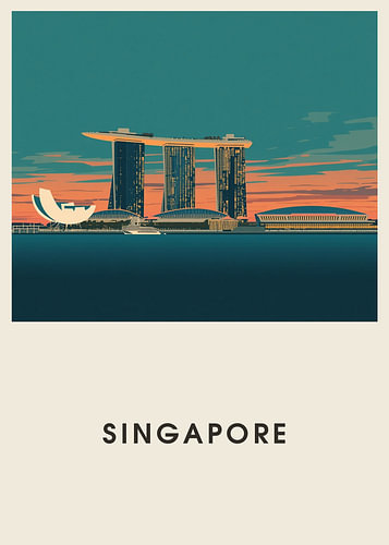 Singapore – Mid-Century Travel Poster