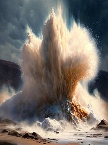 Geysir Fontaine Ausbruch Naturschauspiel Landschaft