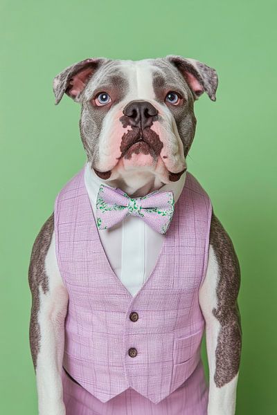 Alapaha Blauw Bloed Bulldog van Poster Art Shop