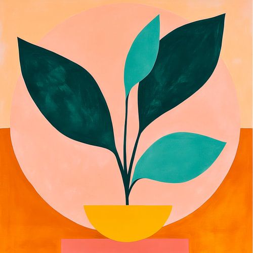 Plantenliefde in een kleurrijk ontwerp