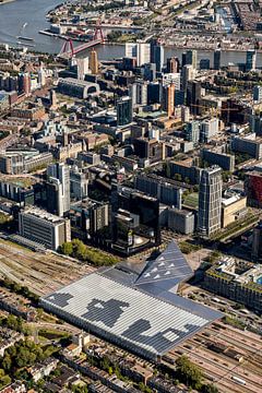 Rotterdam Centrum vanuit de lucht van Guido Pijper