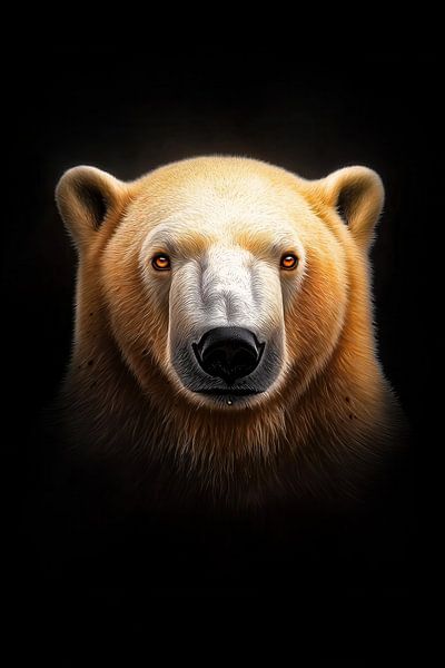 Polar Bear Head Portrait by Beeld Creaties Ed Steenhoek | Photography and Artificial Images