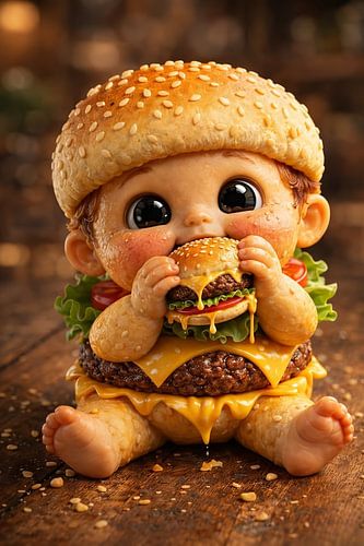 De kleine hamburgerliefhebber