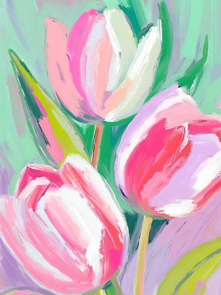 Three tulips by Kim Karol / Ohkimiko