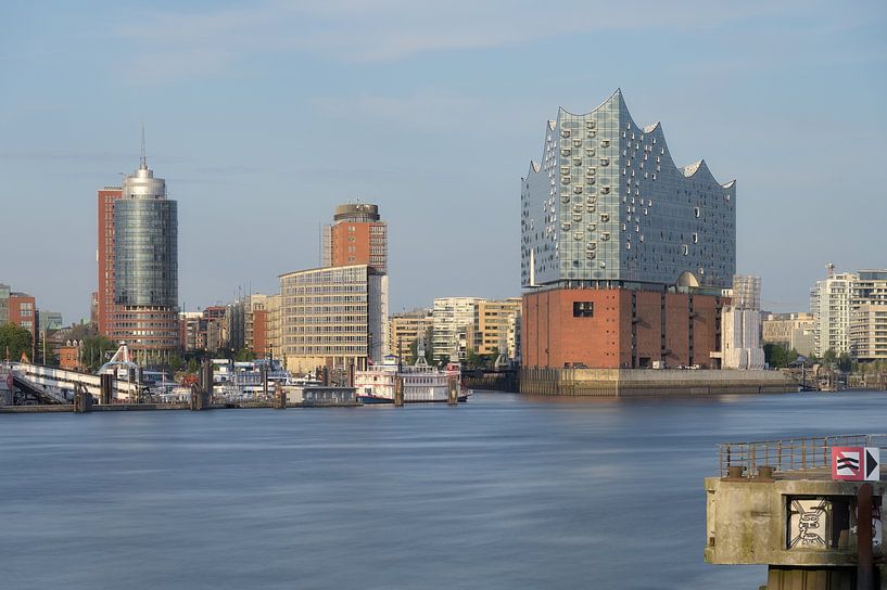 Distant view over the Elbe - Beautiful Hamburg by Rolf Schnepp