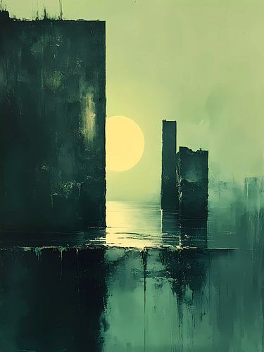 Gotische stad in het groen