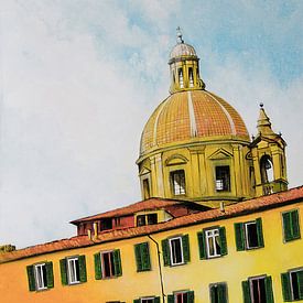 De daken van Florence | San Frediano | Schilderij