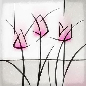 Three tulips van Joan Engels