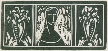 Linoleumsnede met eerbetoon van Sherwood Anderson, Alfred Henry Maurer