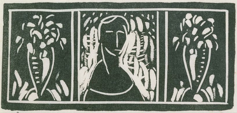 Linoleum cut with tribute by Sherwood Anderson, Alfred Henry Maurer by Het Archief
