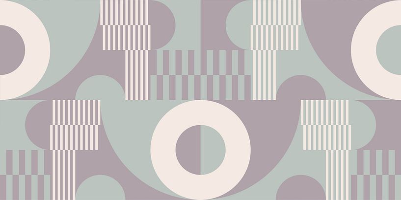 Geometric Symphony in Retro Tones no. 10 by Dina Dankers