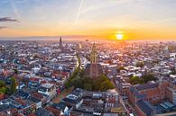 Zonsopkomst boven Groningen-Stad van Droninger thumbnail