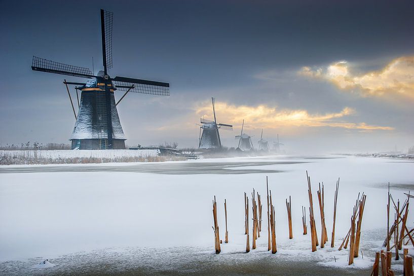 Windmills Kinderdijk by Ruud Peters