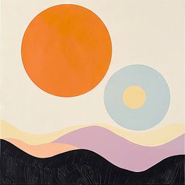 Colourful harmony - Abstract suns by Poster Art Shop