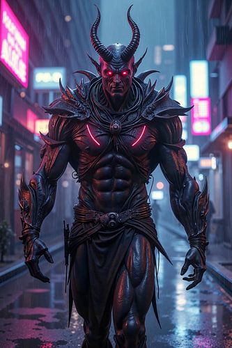 NEON DEVIL - The Devil on the Streets of the Cyberpunk City