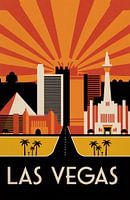 Retro-Stadtbild von Las Vegas