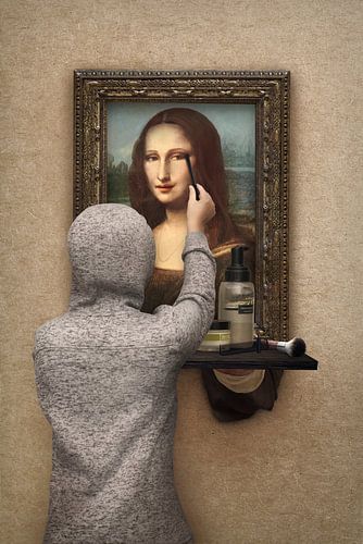 Moderne Mona Lisa: Kunstzinnige Transformatie door Mysterieuze Visagist