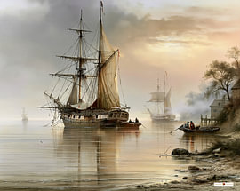 sailing ships / sailing boats by Gelissen Artworks