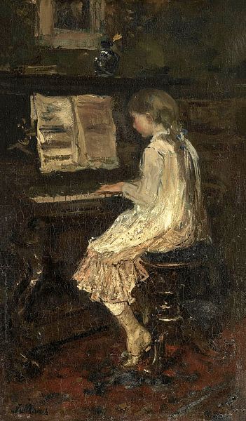 Mädchen am Klavier, Jacob Maris von Meisterhafte Meister