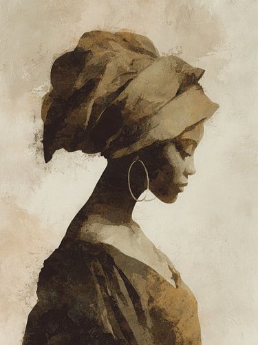 Portrait élégant dans les tons de terre