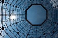 Remains of an industrial cooling tower