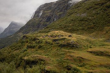 Magisch bergdorp in Noorwegen van Linda Mannsperger