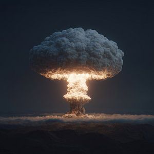 Nuclear bomb in the night