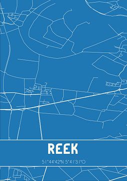 Blauwdruk | Landkaart | Reek (Noord-Brabant) van Rezona