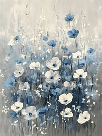 Blaue Blumenwiese von IamHomeStudio