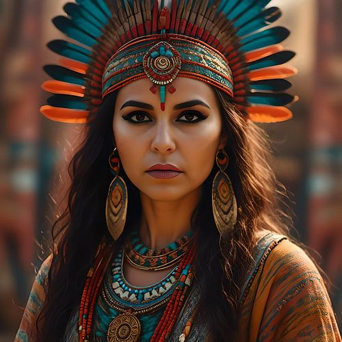 Mooie Azteekse vrouw
