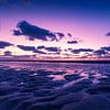 Avondlicht op strand bij Brouwersdam in Nedederland van Eddy 't Jong