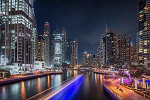 Les bandes lumineuses de la marina de Dubaï sur Stefan Schäfer