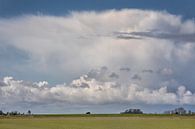 The dike near the Frisian hamlet Vijfhuizen and an impressive cloudy sky by Harrie Muis thumbnail